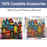 ijbnhd Diamond Painting Kits for Adults - House Diamond Art Kits for Adults, 5D Diamond Painting Dream House, DIY Full Drill Diamond Painting Cartoon Gem Art Crafts 14x14inch ijbnhd