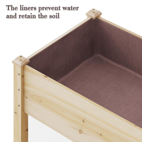 PULIJIAJU Wooden Raised Garden Bed ，Planter Box with Legs, Wooden Planter-Grow Herbs and Vegetables – Naturally Rot-Resistant - Unmatched Strength Lasts Years (HCH-M) PULIJIAJU