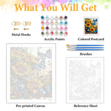 Paint by Numbers Kit for Adults Beginner Sunflower, Butterfly Adult Paint by Number Kits on Canvas, Flower DIY Acrylic Oil Painting by Numbers for Adults, Perfect for Home Wall Decor 16X20 Inch Okarina