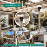 TOPTGO 3 PCS Pergola Brackets Kit,15° 4-Way Slanted Roof Pergola Bracket Set 4x4 (Actual: 3.5x3.5 in),Angle Corner Bracket with Post Base for Wooden Beams Lumber Gazebos Patio Pergola Sheds TOPTGO