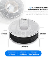 Inslogic PC-ABS Filament 1.75mm, Black Polycarbonate Filament 1.75mm Blend with ABS 1kg - Tough and Heat Resistant 1.75mm 3D Printer Polycarbonate Filament, Dimensional Accuracy +/- 0.02mm Inslogic