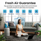 MIKO Air Purifier for Bedroom with 3-in-1 HEPA Filter & Sleep Mode, Whisper Quiet, Covers Up to 1200 ft, Smart Wi-Fi App Control - Removes Smoke, Allergens, Pets Hair, Dust, Odors, Pollutants MIKO