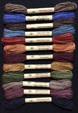 Valdani 100% Australian Virgin Wool 12 Color Thread Collection Size 8 Primitive Art Valdani