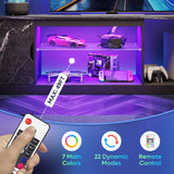 Bestier TV Stand for 65/70/75/80 inch TV, 70 inch LED Entertainment Center with Storage for PS5 Xbox, Modern TV Console Table for Living Room Bedroom, Adjustable Glass Shelf, Black Marble Bestier