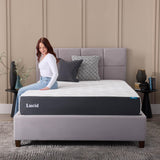 LUCID 10 Inch Memory Foam Mattress - Firm Feel - Infused with Bamboo Charcoal and Gel - Bed in a Box - Temperature Regulating - Pressure Relief - Breathable - California King Size LUCID