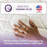 NapQueen 10 Inch King, Valeria Hybrid Cooling Gel Memory Foam & Pocket Coil Spring Mattress, CertiPUR-US Certified, Fiberglass-Free Mattress NapQueen
