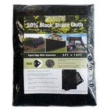 Garden expert 50% Black Shade Cloth 10x15FT Taped Edge with Grommets Sun Net Mesh for Garden Patio Backyard UV-Resistant Garden expert