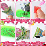 Saillong 20 Pcs Spring Diamond Painting Magnets Flower Butterfly Bee Gnomes Sunflower Diamond Art Magnets Kits Refrigerator Magnetic Stickers for Fridge Home Adults DIY Crafts Saillong