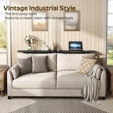 YATINEY 70.9" Skinny Console Table with Power Outlets, 5.9" Sofa Tables Narrow Long, Industrial Behind Couch Table, for Hallway, Entryway, Living Room, Black CT185UBB YATINEY