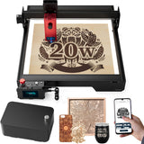 Dkenicor A20 PRO Laser Engraver with Air Assist, APP Controlled 20W Laser Cutter and Engraver Machine, 130W Laser Engraver for Wood, Metal, Leather, Dkenicor