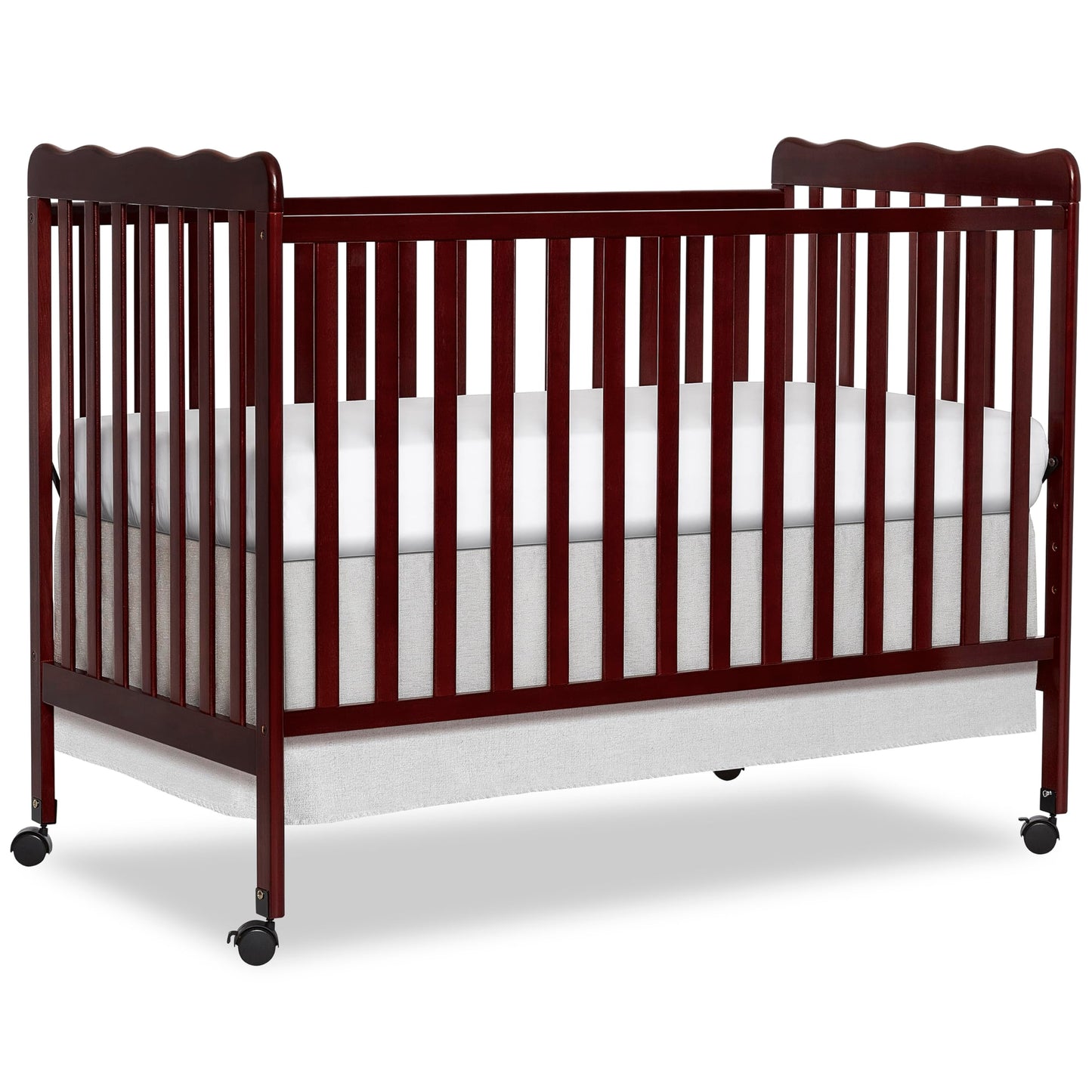 Dream On Me Carson Classic 3-In-1 Convertible Crib In Espresso, Made Of Sustainable Pinewood, Non-Toxic Finish, Comes With Locking Wheels, Wooden Nursery Furniture