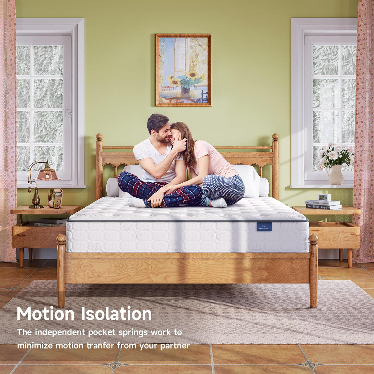 Vesgantti Twin Mattress, 10 Inch Twin Size Hybrid Mattress in a Box, Twin Bed Innerspring Mattress with Gel Memory Foam and Pocket Coils Spring, Tight Top Series Medium Firm Feel Vesgantti