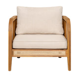 Christopher Knight Home Tilden 3-Piece Patio Furniture Set, 4-Seater Acacia Wood Outdoor Patio Sectional Furniture Set, Garden Wicker Loveseat and Accent Chair Set with Removable Cushions, Teak+Beige Christopher Knight Home