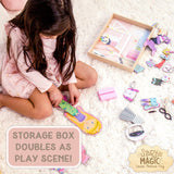 Story Magic Wooden Dress-Up Doll by Horizon Group USA, Dress Up Magnetic Wood Double Sided Doll, Over 40 Outfit and Accessory Pieces, Creative Pretend Play, Perfect for Ages 4+ Horizon Group USA