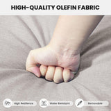 Belord Outdoor Furniture 3-Seater Rattan Sofa Patio Wicker Sofa Couch Furniture Set with Washable Cushions Belord