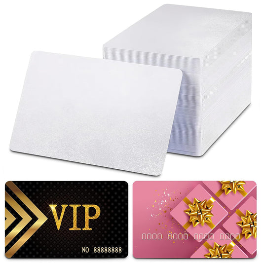 100 Pcs Sublimation Business Card Blanks - Sublimation Cards Sublimation Business Cards Double Sided White Aluminum Business Card Blanks Sublimation Id Card Blank - Sublimation Metal Business Cards