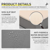 Lviden 5 Piece Wicker Patio Furniture Sets Outdoor Conversation Set, PE Rattan Sectional Sofa Couch with Storage Table and Non-Slip Grey Cushions, Furniture Covers Included Lviden