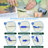 ZFFLYH Latch Hook Kit Plant Flower Leaves DIY Throw Pillow Cover Sofa Cushion Cover Preprinted Canvas Crochet Yarn Kits Needlework Crafts 43x43cm ZFFLYH