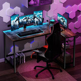 WOODYNLUX L Shaped Desk - 39" Home Office Computer Desk with Shelf, Gaming Desk Corner Table for Work, Writing and Study, Space-Saving, Rustic Brown WOODYNLUX