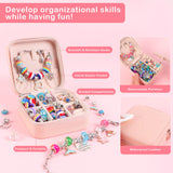 ELLENER Girls Bracelet Making Kit,A Perfect Birthday Gifts for girls age 6 7 8 9 10,Jewelry Making Kit with Jewelry Box,Fun and Easy to Make,Cute Sparkling that Inspires Creativity and Self-Expression ELLENER