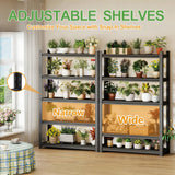 VRTCP 72H Metal Kitchen Storage Shelves, 2500 LBS Heavy Duty Garage Shelving Unit, 5-Tier Adjustable Pantry Shelves, Food and Beverage Storage Rack, Appliance Storage Utility Shelf for Balcony - Black VRTCP