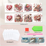 JISHSHAY 6 PCS Diamond Art Greeting Cards Dessert Diamond Painting Birthday Cards Food Gem Art Gem Painting Mosaic Kits for Adults for Thanksgiving Anniversary Valentine Graduation All-Occasion JISHSHAY