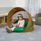 Hideaway Log Chair with Cushion by Environments, Portable Pop-Up Woodland Play Tent, Kids Retreat for Calming Space, Perfect for Quiet Time and Reading Environments