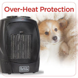 BLACK+DECKER Portable Space Heater, Room Space Heater with Carry Handle for Easy Transport BLACK+DECKER