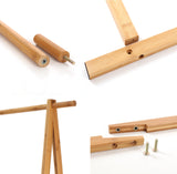 Finnhomy Bamboo Clothes Rack Portable Extra Large Garment Rack 2-Tire Storage Box Shelves For Entryway and Bed Room Patented Design Finnhomy