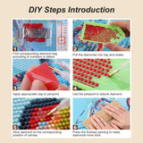 FHBUBPUP Diamond Painting Kits for Adults, Farm Animal Diamond Painting Art for Beginner, DIY Horse & Dog Diamond Art Kit, Gem Bead Painting Art Craft for Fall Home Decoration 12×12Inch FHBUBPUP
