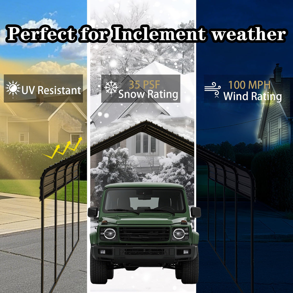 FILLOSLOV Heavy Duty Metal Carport 20x20 ft Galvanized Steel Frame RV Carport Storage All Weather Shelter Easy Assembly for 2 Car Extra Large Canopy for Dual Vehicle Boat Protection Garage (10x20 FT) FILLOSLOV