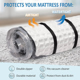 Queen/Full/Full-XL Foam Mattress Vacuum Bag for Moving, Vacuum Seal Mattress Bag with Straps Storage Logic