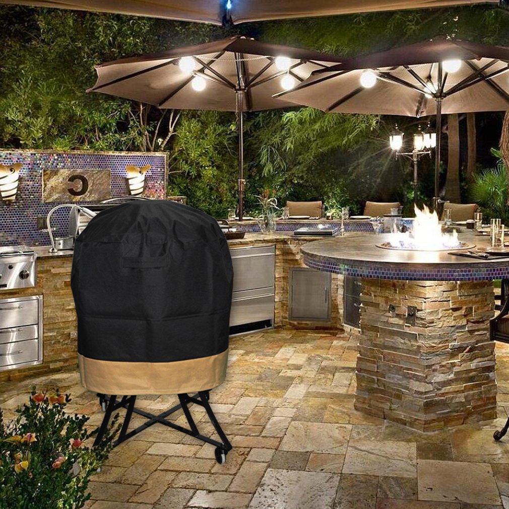 Onlyfire Kamado Grill Cover Fits for Large Big Green Egg,Kamado Joe Classic,Large Grill Dome,Louisiana K22, and Others, 30" Dia X 24" H onlyfire