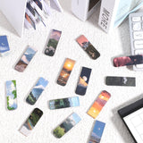 48 Pcs Magnetic Bookmarks, 24 Styles Cute Landscape Magnet Book Markers Magnetic Page Clip, Funny Book Marks Valentine's Day Gifts for Women Men WSICSE