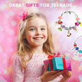 Redtwo Charm Bracelet Making Kit for Girls, Toys Jewelry Making Kit for Girls 8-12 Unicorn Gifts for Teen Girls Age 6-8, Arts and Crafts for Kids Ages 6 7 8 9 10 11 12 13 Birthday Redtwo