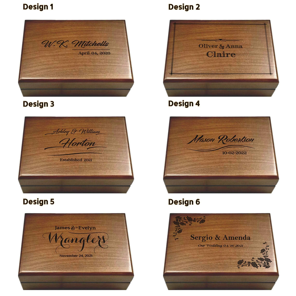 Personalized Memory Box, Custom Memento Box, Gift for Husband Wife, Wedding Day Memory Box, Engraved Keepsake Box for Couples, Memorial Gift, Hand Made Birthday Keepsake Box, Monogrammed Jewelry Box Generic