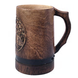 Handmade Mango Wooden Beer Coffee Mugs Wood Dark Natural - Eco-Friendly Wooden Tankard Gift Glass Stein Tea Cup Barrel for Men Women Coffee Viking Mug collectiblesBuy