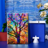 HeeBenor Framed Paint by Numbers Kit for Adults, Tree of Life Paint by Number with Easel, DIY Tree of Life Oil Painting Kit, Adult Paint by Number Kits Framed Canvas for Home Decor 8x12 Inch HeeBenor