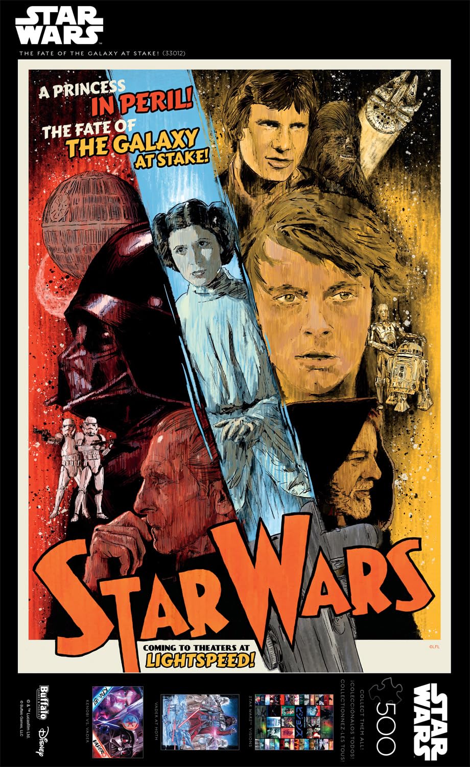 Buffalo Games - Star Wars - The Fate of The Galaxy at Stake! - 500 Piece Jigsaw Puzzle for Adults -Challenging Puzzle Perfect for Game Nights - Finished Size is 21.25 x 15.00 Buffalo Games