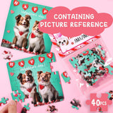 Asoulin Valentine Day Gifts for Kids, 24 Packs Valentine Day Cards for Kids School with Cat & Dog Jigsaw Puzzles Toys Birthday Gifts for Kids Toddler Boys Girls Goodies Bags Classroom Gifts Exchange Asoulin