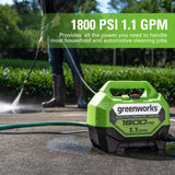 Greenworks 1800 PSI (1.1 GPM) Electric Pressure Washer PWMA Certified Greenworks