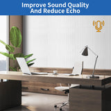 5 Pack Acoustic Panels,47.2x23.6x0.4 inch Acoustical Wall Panels,Large Soundproof Panels,Self-Adhesive Sound proof panels for walls,Acoustic Treatment for Recording Studio&Office Vertical,White EVENRISING