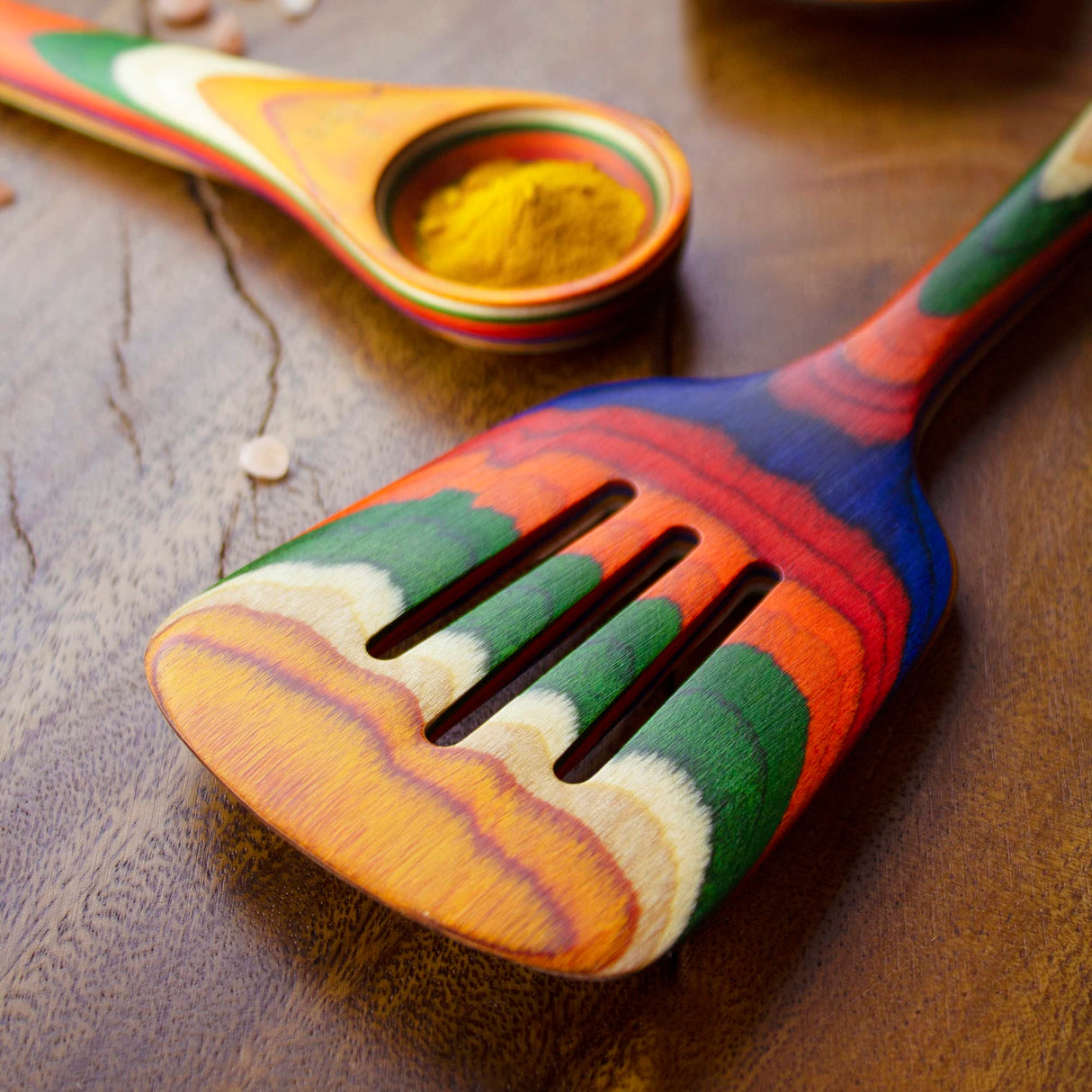 Totally Bamboo Baltique Marrakesh Collection 12-1/2" Wooden Slotted Spatula, Safe for Nonstick Totally Bamboo