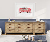 WAMPAT Dresser with 12 Drawers for Bedroom,Wooden Kids Dressers with Wide Chest of Drawers,Mid Century Modern Wooden Closet Storage Organizer,Large Wood Dressers for Living Room, Nursery,White Oak WAMPAT