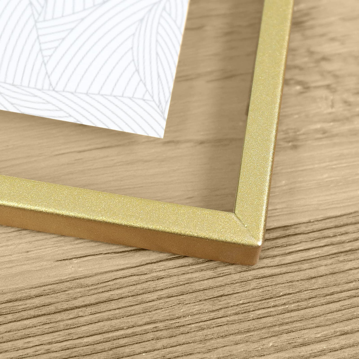 AceList Set of 3 Glass Photo Frame Collection Simple Metal Geometric Picture Frame with Glass Cover Includes 4 x 4, 4 x 6, 5 x 7 AceList