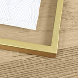 AceList Set of 3 Glass Photo Frame Collection Simple Metal Geometric Picture Frame with Glass Cover Includes 4 x 4, 4 x 6, 5 x 7 AceList