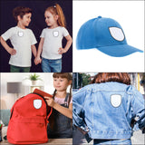 MECCANIXITY 8pcs Sublimation Patch Blank, 6cm/2.36" Fabric Iron-on Blank Heat Transfer Repair Patch for DIY Crafts Caps Clothes Shoes Bags Uniforms, White MECCANIXITY