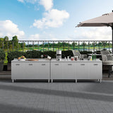 ZZV Stainless Steel Table Cabinet for Prep & Work 21 x 59 Inch, Heavy Duty Prep Table with 3 Pull-Out Doors, Commercial Workbench with Cabinet for Kitchen, Restaurant, Hotel, Garage, and Warehouse ZZV