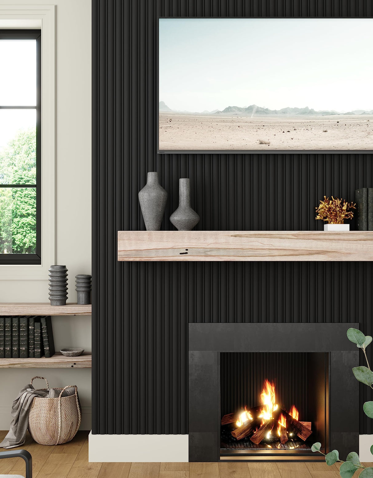 1546-4FTWHW Unfinished White Hardwood Large & Small Reed Panel Moulding ORNAMENTAL