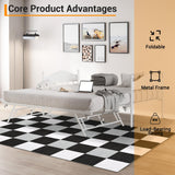 GAOMON Twin Daybed with Trundle, Sturdy Metal Foldable Bed Frame, Metal Double-Sized Sofa Bed, Heavy-Duty Steel Bed Frame, Suitable for Living Rooms, Bedrooms and Guest Rooms, White GAOMON